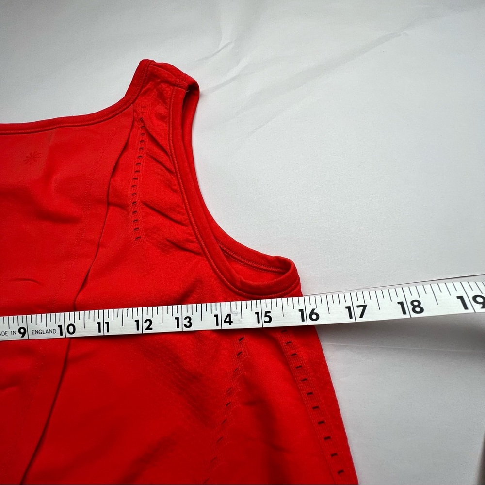 Athleta Red Orange Split Back Seamless Foothill T… - image 8